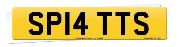 Registration number SP14 TTS
